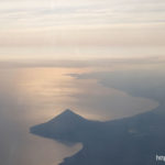 空から見た開聞岳（鹿児島県）／Kaimondake viewed from the sky (Kagoshima)