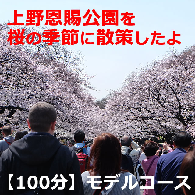 上野恩賜公園を桜の季節に散策したよ【100分】モデルコースになるかな？