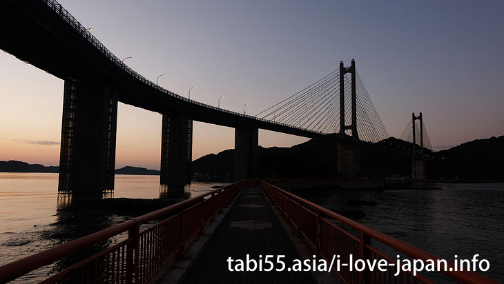 Yobuko Bridge at dusk
