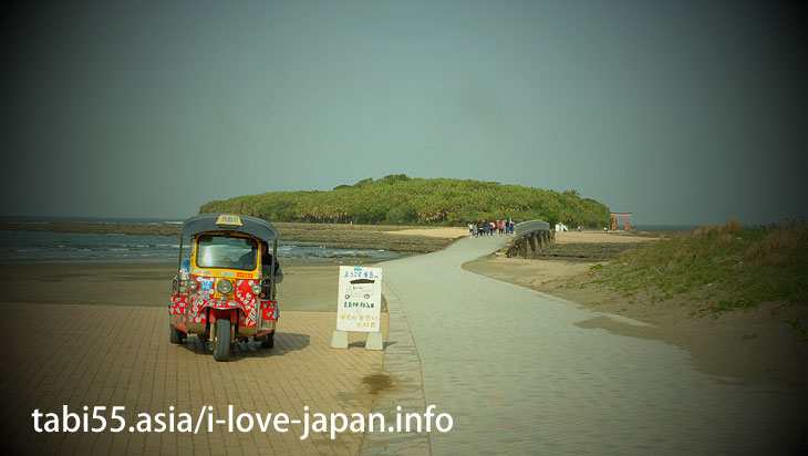 鬼の洗濯板に囲まれた青島に、青島神社がある