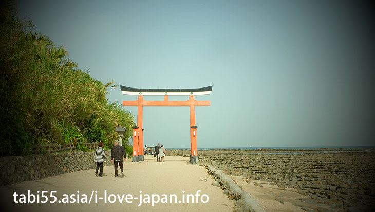 鬼の洗濯板に囲まれた青島に、青島神社がある