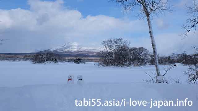 冬の大沼公園！駒ヶ岳が美しい