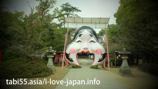 柳川総鎮守 日吉神社でお多福さんの口くぐり