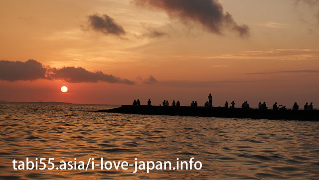 Taketomi-jima island guests only! Sunset from the nearby west pier