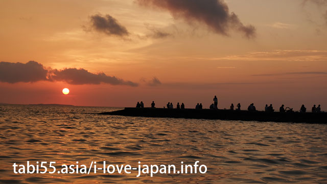 竹富島宿泊者限定！西桟橋近くから見る夕焼け