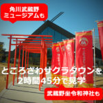 ところざわサクラタウンで、角川武蔵野ミュージアム、武蔵野坐令和神社を【2時間45分】観光