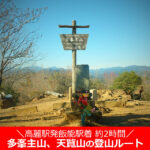高麗駅から多峯主山、天覧山、飯能駅とハイキング、登山した【約2時間】のルート